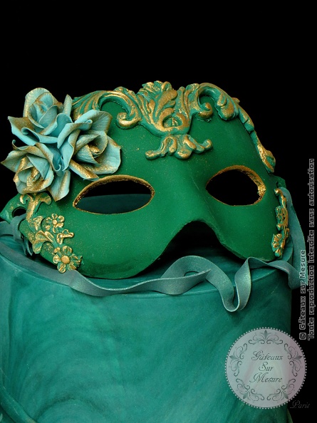 Cake Design - Carnaval Mask - Gâteaux sur Mesure Paris - cake design, cake school, carnaval, carnivalcakers, collaboration, formation cake design, mask, Paris, venise