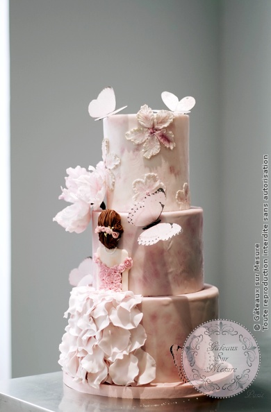 Cake Design - Wedding Cake - Gâteaux sur Mesure Paris - cake design course, cake design training, cakedesign, Ecole de Cake Design de Paris, formation, formation cake design, France, Paris, patisserie, waferpaper, weddingcake