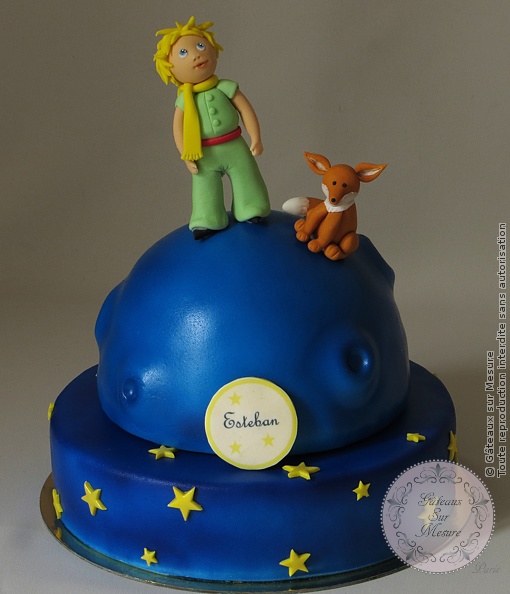 Cake Design - Gâteau Petit Prince - Gâteaux sur Mesure Paris - animaux, anniversaire, atelier pâte à sucre, cake design, cake design Paris, ecole cake design, enfant, figurine, formation, formation cake design, formation professionnelle, France, gateau 3D, gateau au chocolat, gateau design, gateau original, gateau pate a sucre, gateau personnalisé, gateau sur commande, gateau sur mesure, gateaux spectaculaires, impression alimentaire, little prince cake, Paris, pate a sucre, patisseries decoratives, petit prince, renard, торты на заказ в Париже