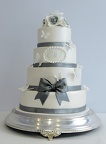 Wedding Cake Blanc et Argent