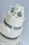 Wedding Cake Blanc et Argent