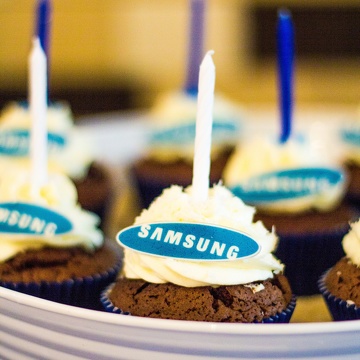 Cupcakes pour l'anniversaire de Samsung