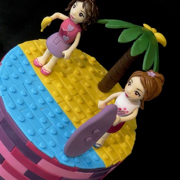 Gâteau Lego Friends à la plage