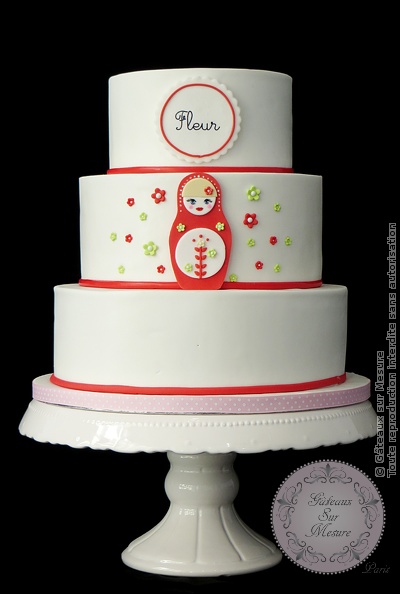 Cake Design - Fleur - Gâteaux sur Mesure Paris - baptême, cake decorating, cake decorating school, cake design Paris, cake designer, ecole cake design, formation cake design, formation professionnelle, France, gateau design, gateaux spectaculaires, gateaux sur mesure, luxe, Paris, wedding cake