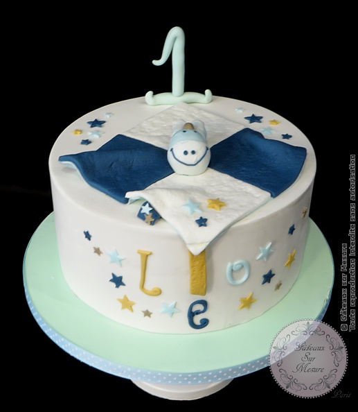 Cake Design - Premier Anniversaire Doudou - Gâteaux sur Mesure Paris - cake decorating school, cake design, cake design Paris, ecole cake design, formation professionnelle, France, gateau design, gateau original, Paris, pate a sucre, patisserie, premier annivesaire