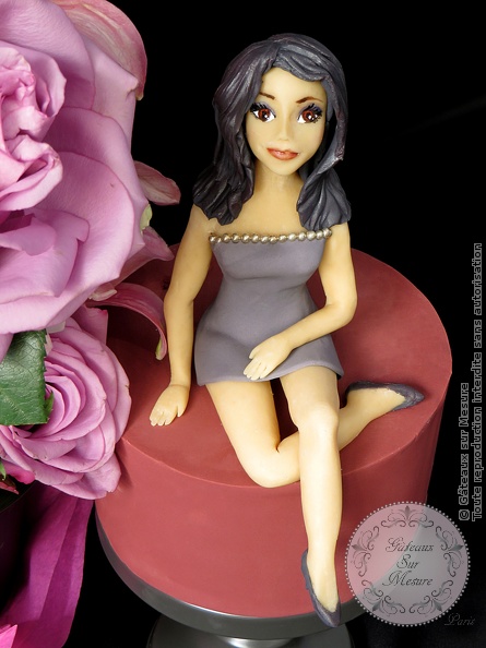 Cake Design - Mademoiselle en chocolat - Gâteaux sur Mesure Paris - atelier, cake design, chocolat à modeler, chocolat plastique, ecole cake design, figurine, formation, formation cake design, formation professionnelle, France, modelage, Paris