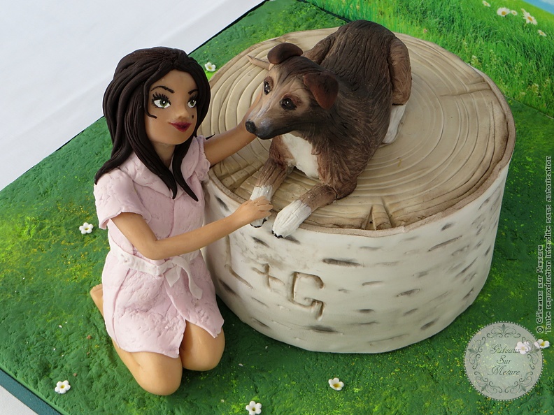 Cake Design - Collaboration internationale sur le thème :  Best Friends  - Gâteaux sur Mesure Paris - cake design, chien, chocolat, ecole cake design, formation, France, gateau personnalisé, modelage, Paris