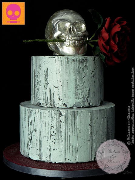 Cake Design - Pièce montée Tête de Mort - Gâteaux sur Mesure Paris - cake design, chocolat, chocolat à modeler, crane, dia de los muertos, effet craquelé, fleurs en sucre, fondant, modelage, modeling chocolate, mort, Paris, pate a sucre, rkt, rose, rose en sucre, skull, skullcollaboration, SSB16, sugar, tete de mort, wood effect<br />
<b>Warning</b>:  Undefined array key 
