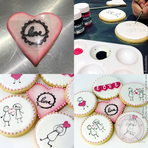 Cake Design - Biscuits Saint-Valentin - Gâteaux sur Mesure Paris - biscuits, biscuits personnalisés, cake design, cake design Paris, cakeschool, formation, formation cake design, formation professionnelle, gateaux sur mesure, glace royale, Paris, pastry, pastry school, royal icing, saint-valentin, tutorial, tutoriel<br />
<b>Warning</b>: Undefined array key