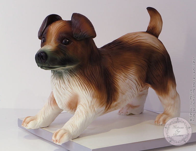 Cake Design - Chien - Gâteaux sur Mesure Paris - 3D, cake design, cake design Paris, cakeschool, formation, gateau 3D, gateaux sculpté, Paris, reconversion profesionnelle