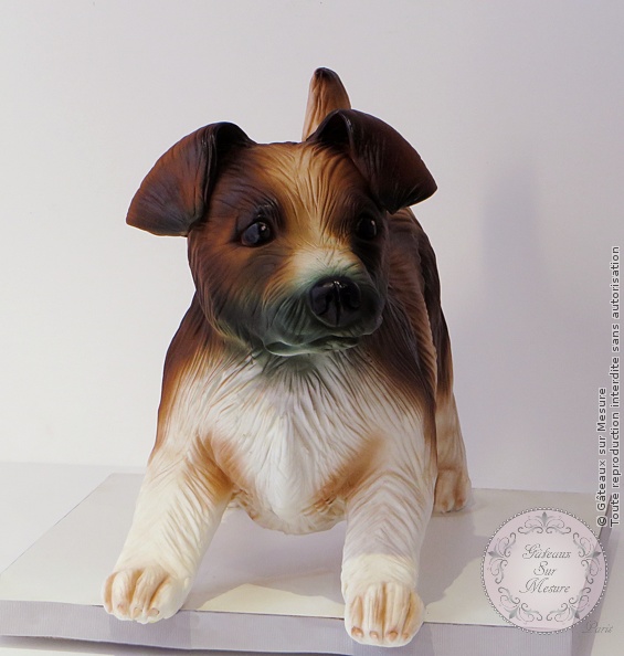 Cake Design - Chien - Gâteaux sur Mesure Paris - 3D, cake design, cake design Paris, cakeschool, formation, gateau 3D, gateaux sculpté, Paris, reconversion profesionnelle