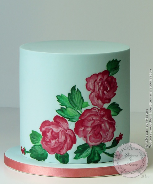 Cake Design - Painted Cake - Gâteaux sur Mesure Paris - cakedesign, courscakedesign, formation, formation cake design, gateau personnalisé, Paris, peinture sur gateau