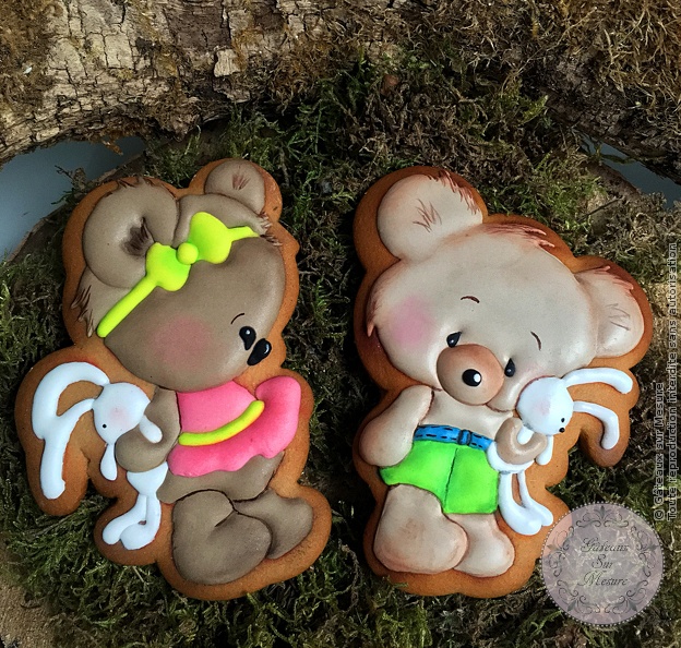 Cake Design - Pains d'épice Les oursons - Gâteaux sur Mesure Paris - cakedesign, cookies, formation, formation cake design, gingerbread, glaçage royale, Paris, royal icing<br />
<b>Warning</b>: Undefined array key
