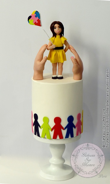 Cake Design - Autism collaboration 2016 - Gâteaux sur Mesure Paris - autism, cakedesign, Paris, sugar art