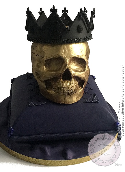 Cake Design - Gâteau Tête de Mort - Gâteaux sur Mesure Paris - 3D, 3d cake, cakedesign, crane, formation cake design, formation professionnelle, gateau personnalisé, mort, Paris, skull, tete de mort