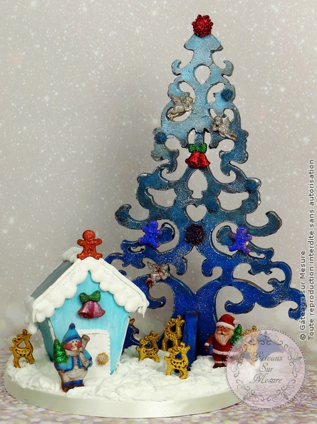 Cake Design - Arbre de Noel en pain d'épices - Gâteaux sur Mesure Paris - christmas, christmastree, formation cake design, formation professionnelle, gateau design, gateau personnalisé, gateauxsurmesure, gingerbread, gingerbreadhouse, noel, nouvel an, Paris, pere noel