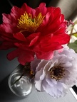 Wafer paper peony and sugar anemone