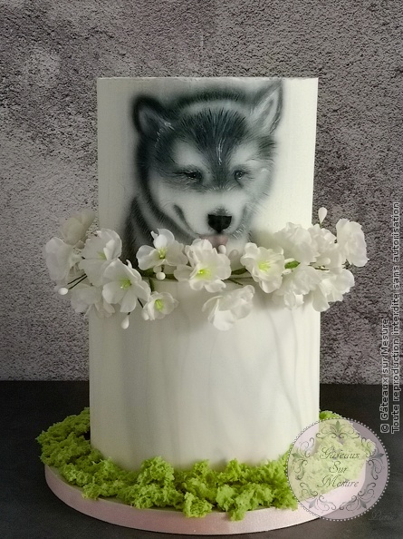 Cake Design - Louveteau - Gâteaux sur Mesure Paris - aérographe, airbrush, cake, cakedesign, chocolat, formation cake design, patisserie, pièce montée, valrhona, wedding, weddingcake