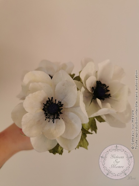 Cake Design - Formation Fleurs en Wafer Paper - Gâteaux sur Mesure Paris - anemone, cake design course, cake design training, cakedesign, Ecole de Cake Design de Paris, ecolecakedesign, fleurs, formation, formation cake design, France, Paris, rose, waferpaper