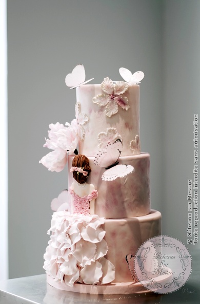 Cake Design - Wedding Cake - Gâteaux sur Mesure Paris - cakedesign, formation, patisserie, waferpaper, weddingcake