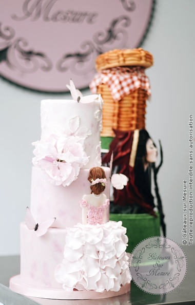 Cake Design - Wedding Cake - Gâteaux sur Mesure Paris - cakedesign, formation, patisserie, waferpaper, weddingcake