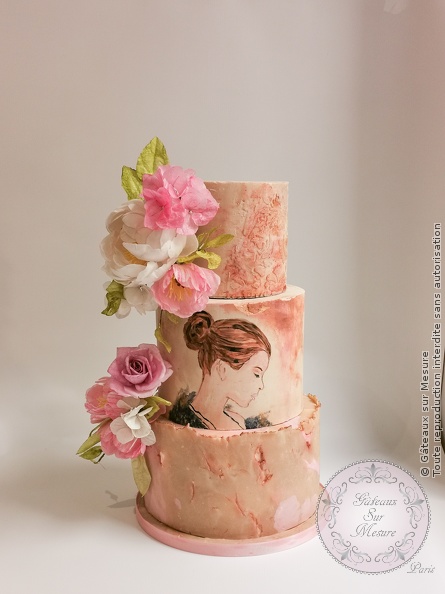 Cake Design - Wedding Cake sans pâte à sucre - Gâteaux sur Mesure Paris - cake, cakedesign, fleurs en sucre, formation, patisserie, peinture sur gateau, peinturesurgâteau, pièce montée, waferpaper, weddingcake<br />
<b>Warning</b>:  Undefined array key 