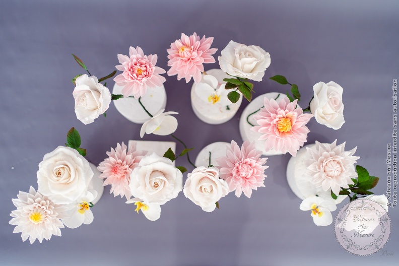 Cake Design - Formation Fleurs en Sucre - Gâteaux sur Mesure Paris - cakedesign, fleurs comestibles, fleurs en sucre, flowers, formation, formationprofessionnelle, patisserie, sugarflowers