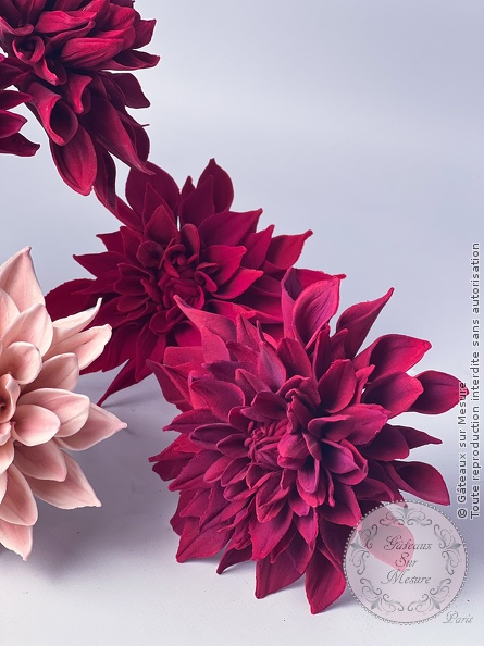 Cake Design - Fleurs en sucre - Gâteaux sur Mesure Paris - artisan, artisanat, biscuits, biscuits décorés, cakedesign, devenir cake designer, ecdp, fleurs en sucre, formatin cake design, formation, glace royale, patisserie, pièce montée, waferpaper, wedding cake