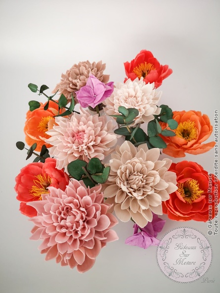 Cake Design - Fleurs en sucre - Gâteaux sur Mesure Paris - 