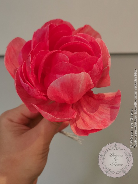 Cake Design - fleurs en Wafer Paper - Gâteaux sur Mesure Paris - cake design course, cake design training, Ecole de Cake Design de Paris, formation, formation cake design, France, Paris