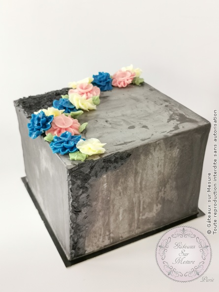 Cake Design - Gâteau carré/lissage au chocolat blanc - Gâteaux sur Mesure Paris Cake Design - Gâteau carré/lissage au chocolat blanc - Gâteaux sur Mesure Paris - cake design course, cake design training, Ecole de Cake Design de Paris, formation, formation cake design, France, Paris