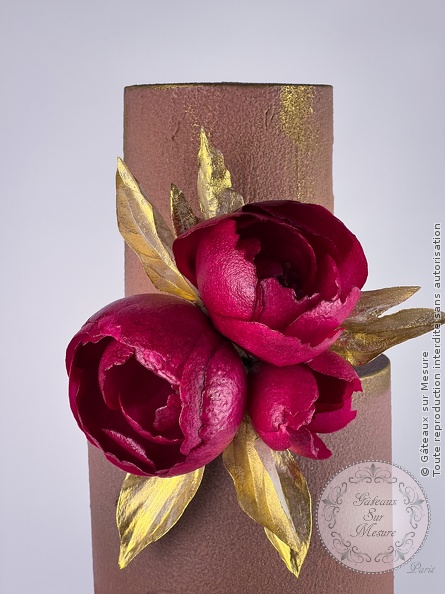 Cake Design - Wedding Cake Sans pâte à sucre - Gâteaux sur Mesure Paris - cake design course, cake design training, cakedesigner, Ecole de Cake Design de Paris, fleurs en wafer paper, formation, formation cake design, France, Paris, waferpaper, wedding, wedding cake