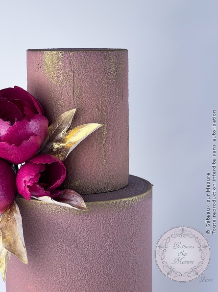 Cake Design - Wedding Cake Sans pâte à sucre - Gâteaux sur Mesure Paris - cake design course, cake design training, cakedesigner, Ecole de Cake Design de Paris, fleurs en wafer paper, formation, formation cake design, France, Paris, waferpaper, wedding, wedding cake