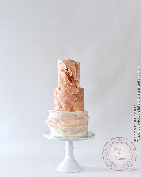 Cake Design - Wedding Cake - Gâteaux sur Mesure Paris - cake artist, cake design, cake design course, cake design training, cakeart, Ecole de Cake Design de Paris, formation, formation cake design, France, Paris, sugarflower, wedding cake